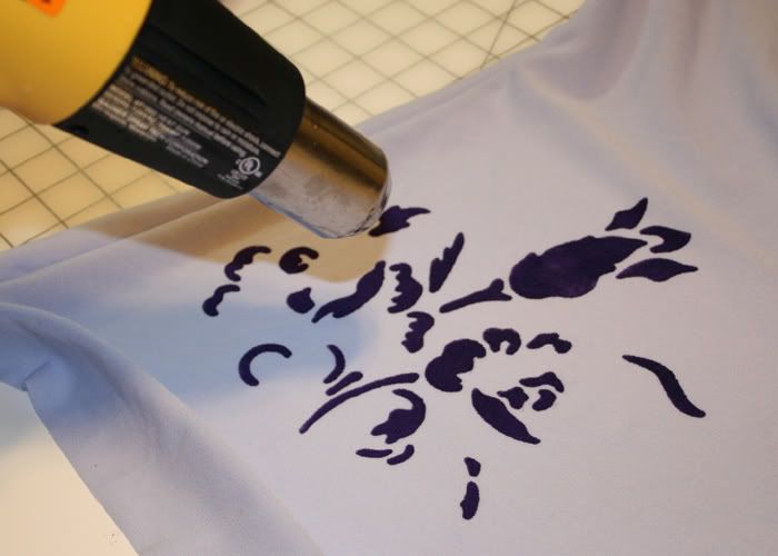 Karatootie Stencil on Fabric